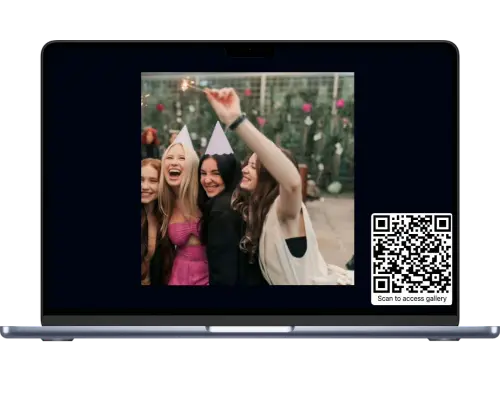 Slideshow mode displayed on a laptop screen